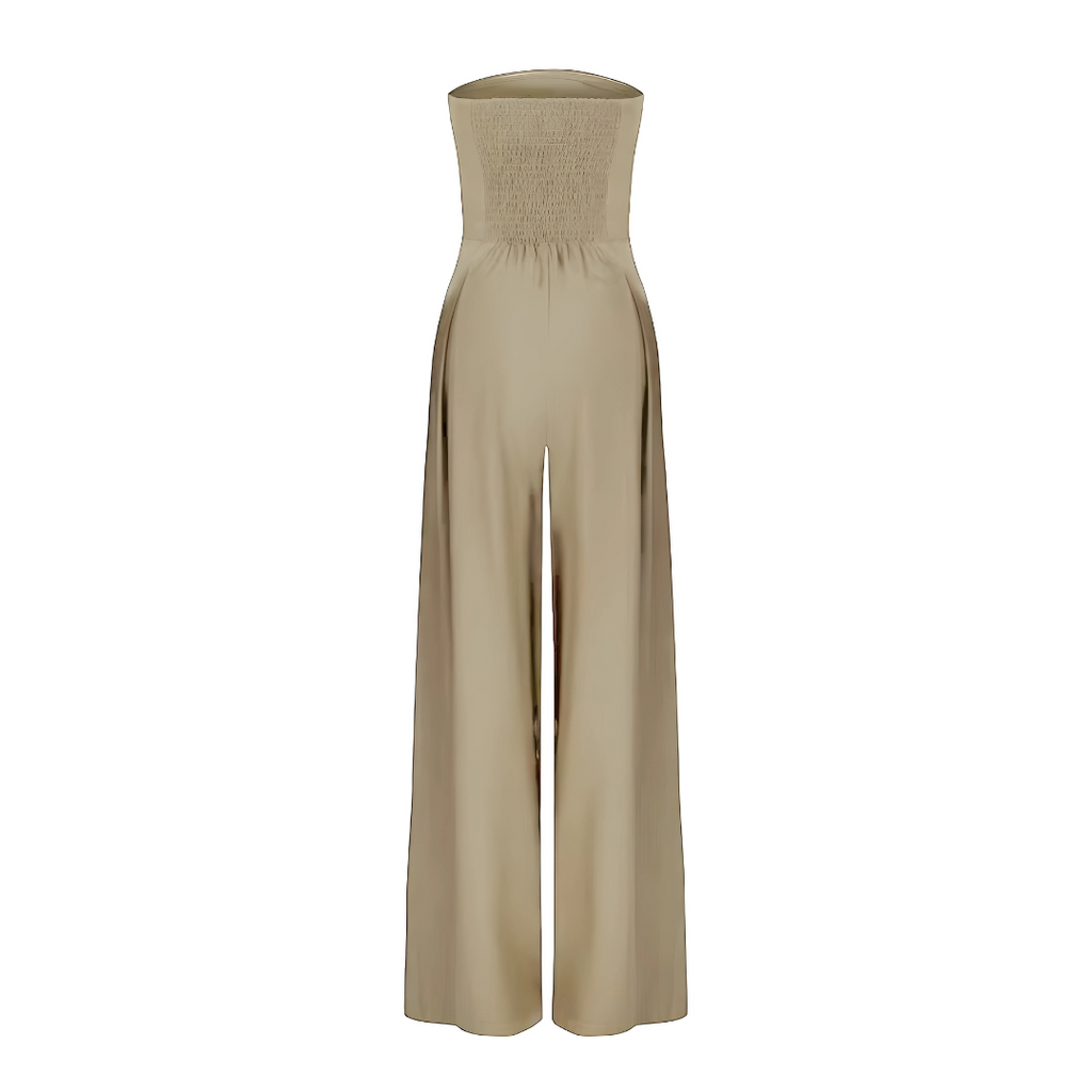 Amilia | Mouwloze Wijde Pijpen Jumpsuit