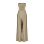 Amilia | Mouwloze Wijde Pijpen Jumpsuit