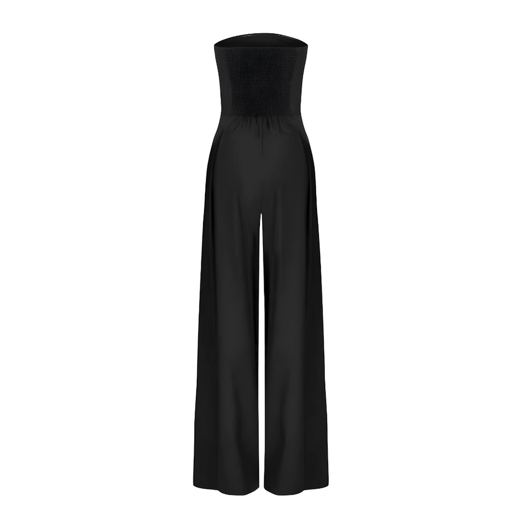 Amilia | Mouwloze Wijde Pijpen Jumpsuit