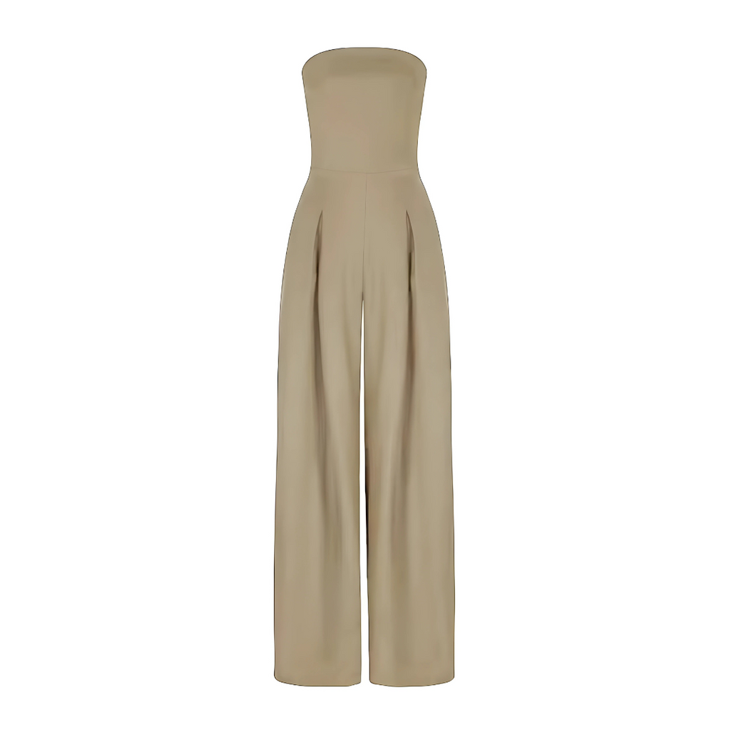 Amilia | Mouwloze Wijde Pijpen Jumpsuit