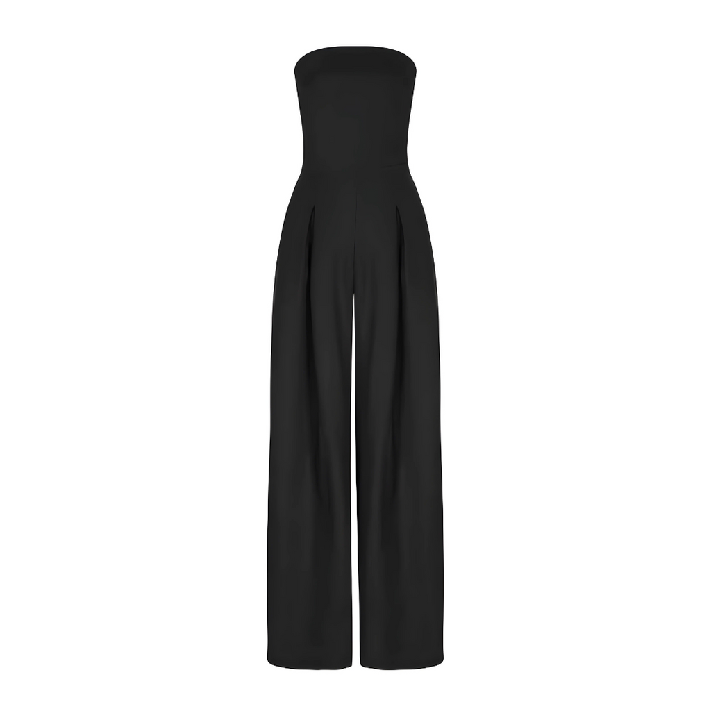 Amilia | Mouwloze Wijde Pijpen Jumpsuit