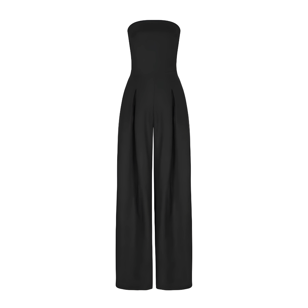 Amilia | Mouwloze Wijde Pijpen Jumpsuit