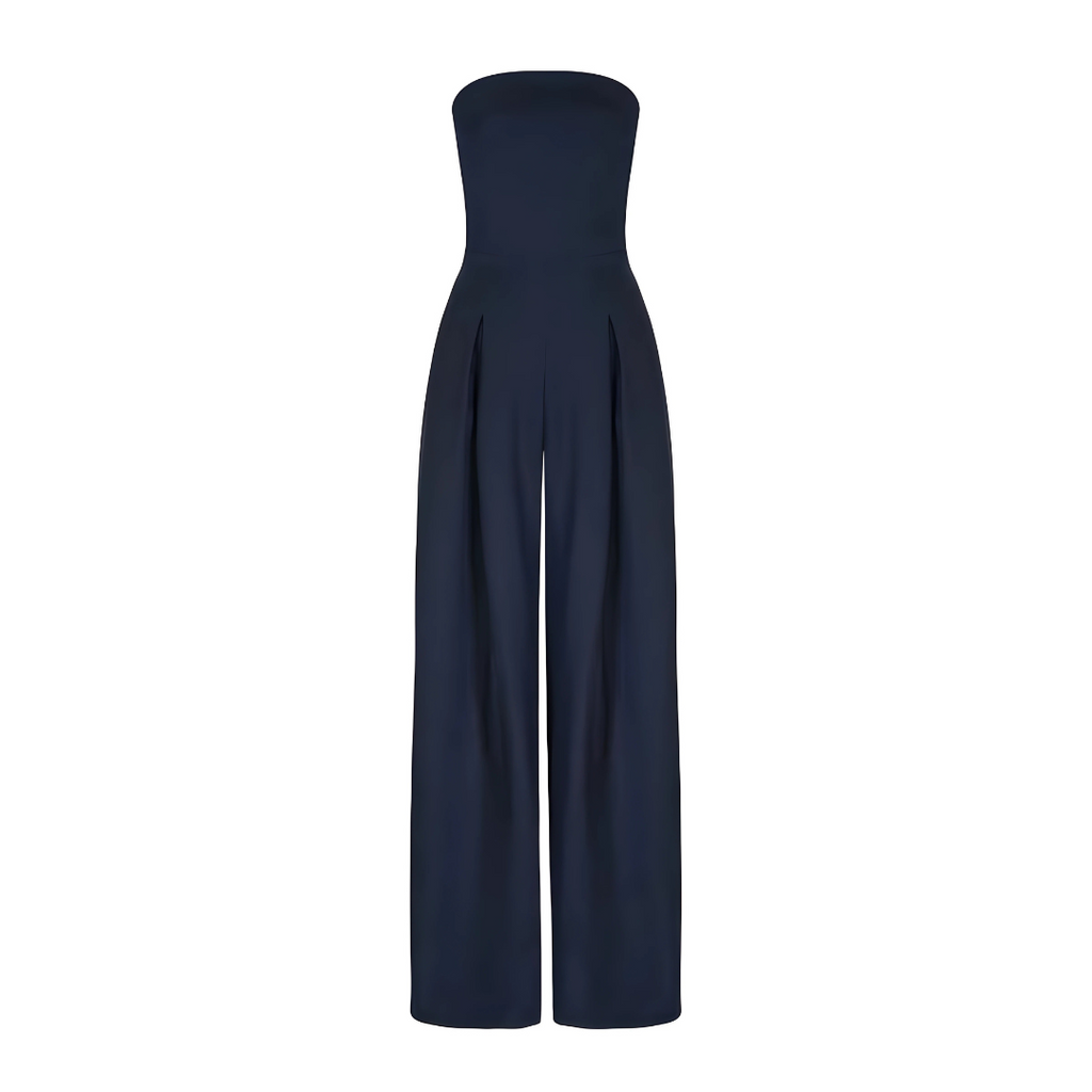 Amilia | Mouwloze Wijde Pijpen Jumpsuit