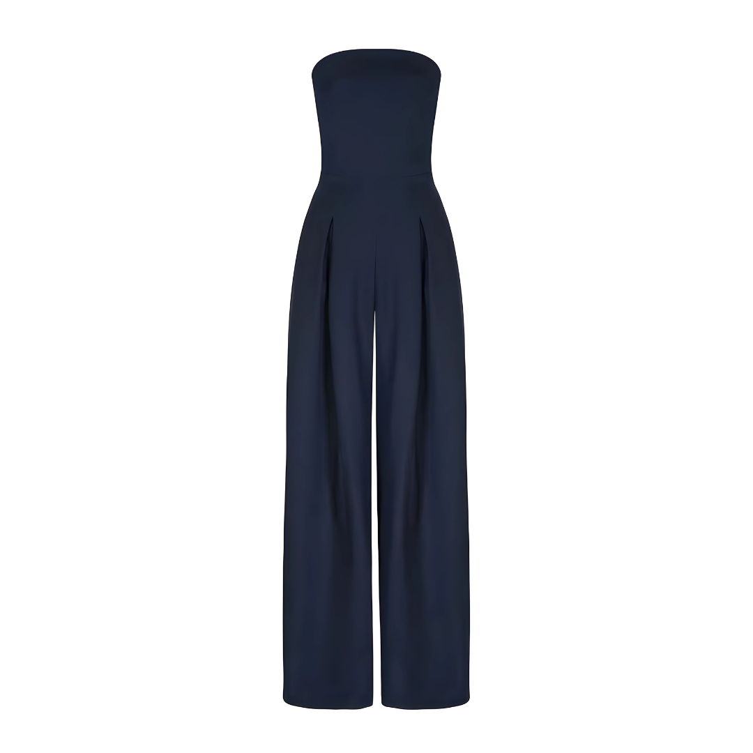 Amilia | Mouwloze Wijde Pijpen Jumpsuit