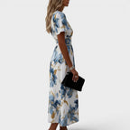 CORINNA | FLORAL WRAP WAIST MIDI JURK