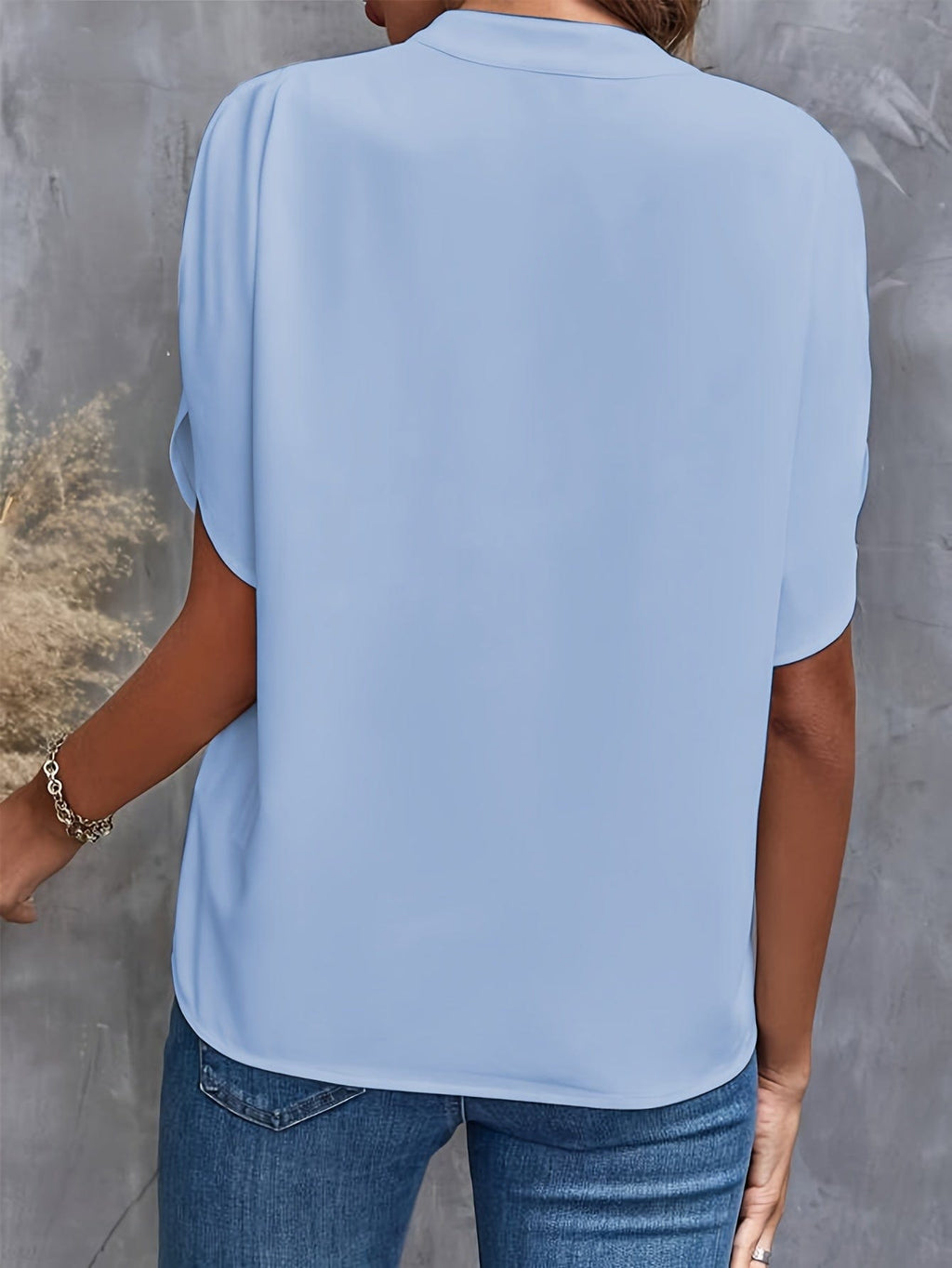 Nicole | Elegante Drapé V-Hals Blouse