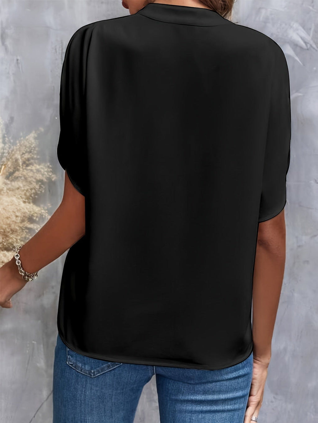 Nicole | Elegante Drapé V-Hals Blouse