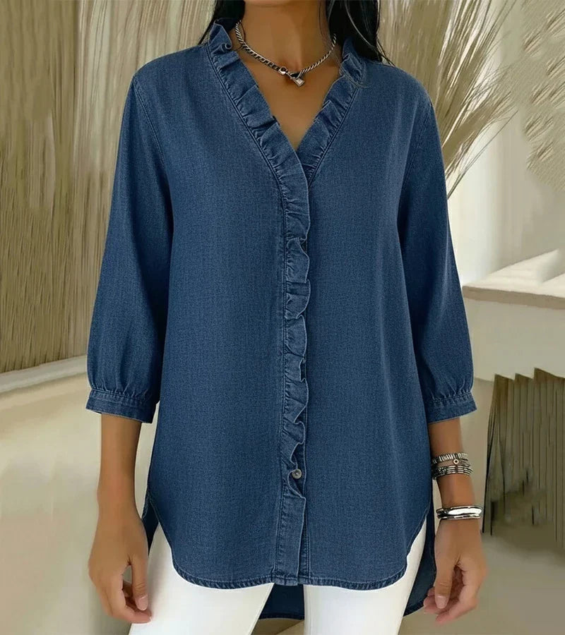 Abigail™ Elegante Denim Blouse