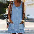 Deby | Klassieke Mouwloze Denim Jurk