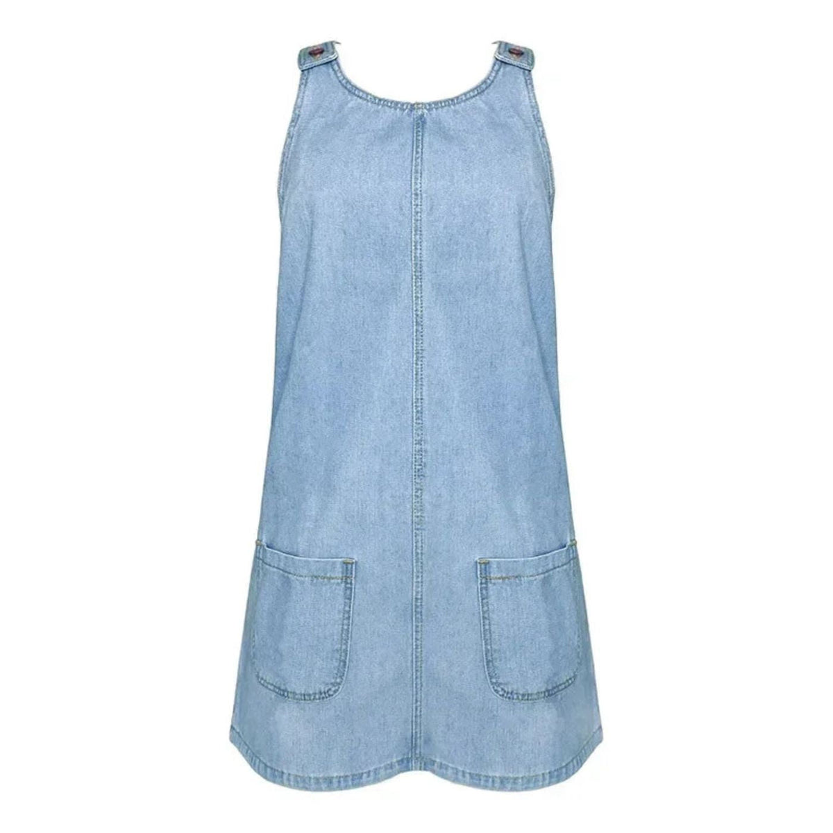 Frances | Mouwloze Denim Jurk