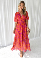 Ossie™ Bloemen Midi Jurk