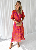 Ossie™ Bloemen Midi Jurk