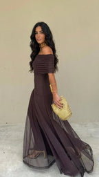 Zella™ Elegante Off-Shoulder Jurk