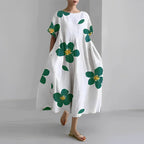 Simone | Casual Bloemen Midi Jurk
