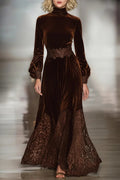 Serene™ Elegante Suède Maxi Jurk