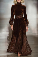 Serene™ Elegante Suède Maxi Jurk