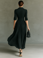 Naomi™ Geplooide Maxi-jurk