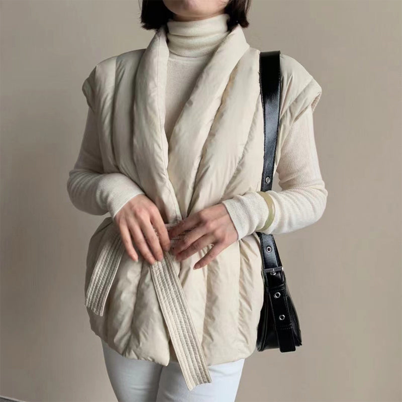 Cherry™ Zachte Geknoopte Puffer Vest
