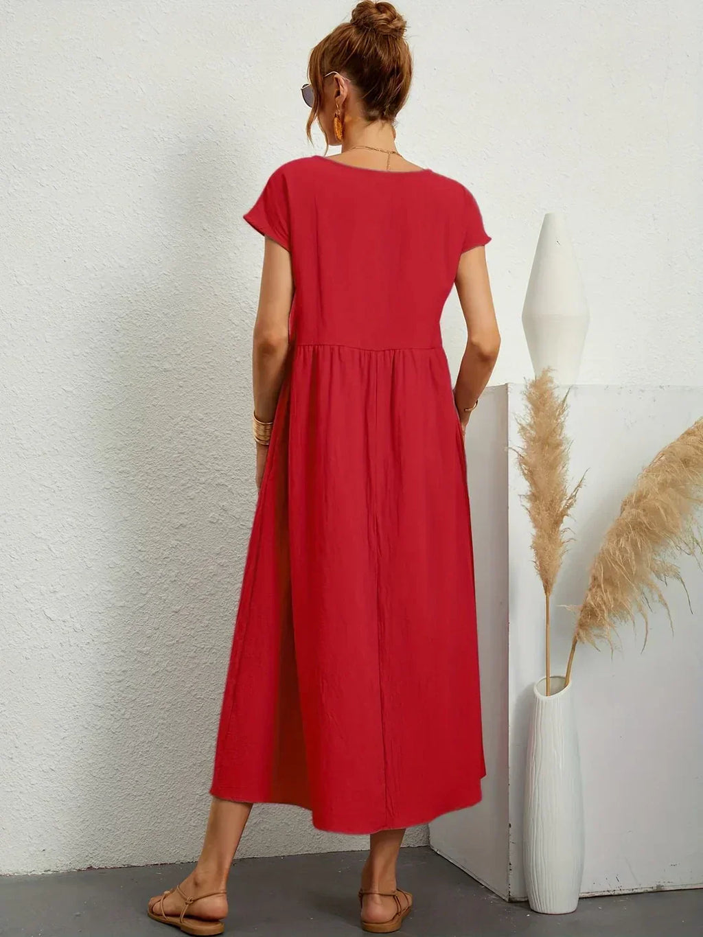 MAXINE | VLOEIENDE ELEGANTE TIMELOZE MIDI JURK