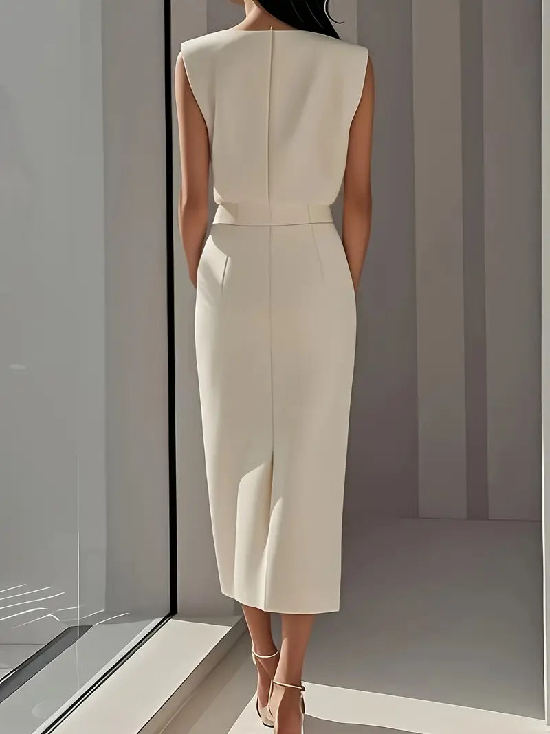 Dalia | Elegante Midi-jurk met Zijslit