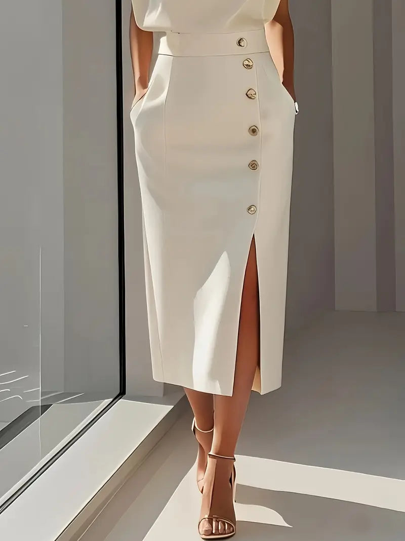 Dalia | Elegante Midi-jurk met Zijslit