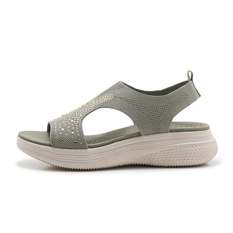 STELLA | RHINESTONE GEVOERDE ORTHOPEDISCHE SANDALEN