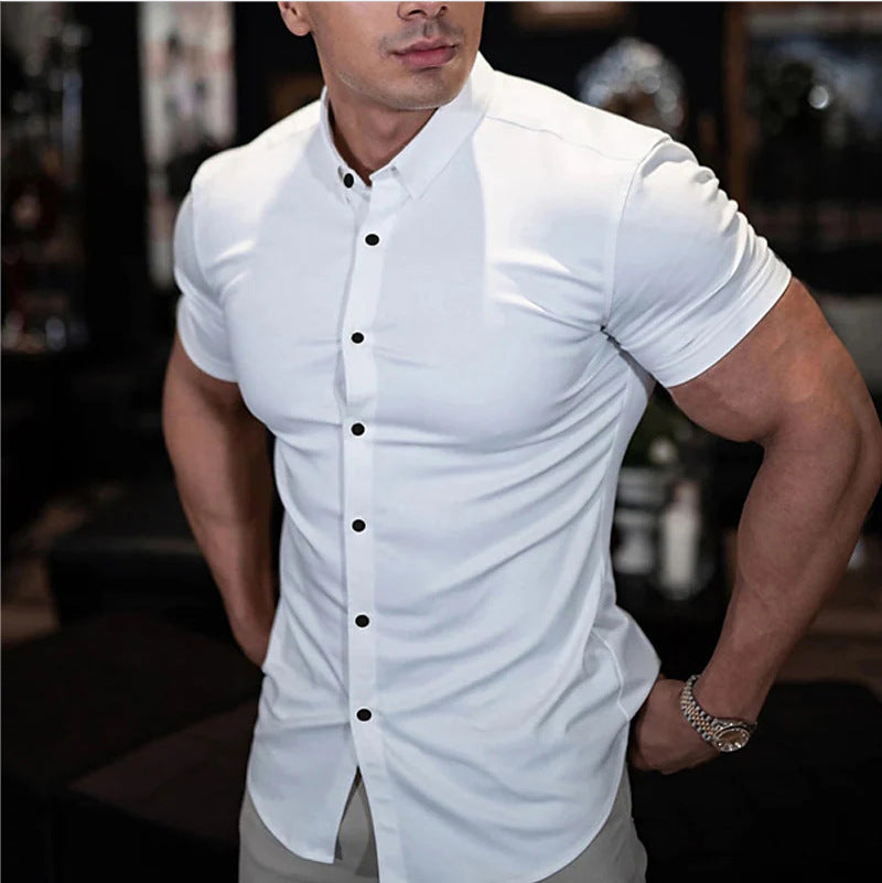Blake | Slim Fit Korte Mouwen Overhemd