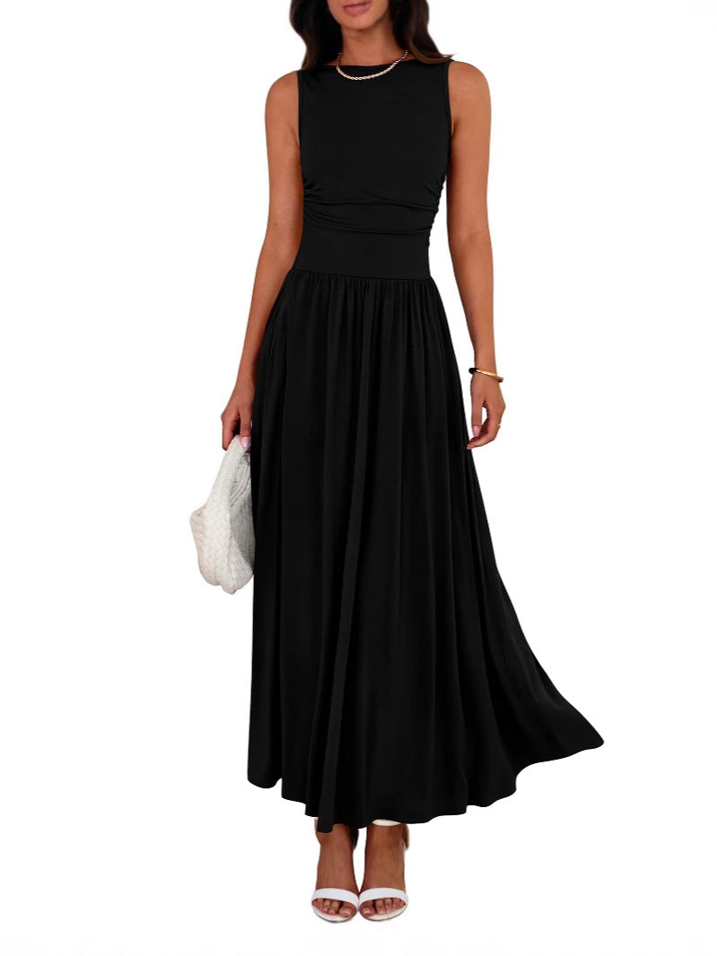 Madilyn | Mouwloze Hoge Taille Midi Jurk