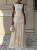 Shania™ Plissé Maxi Jurk