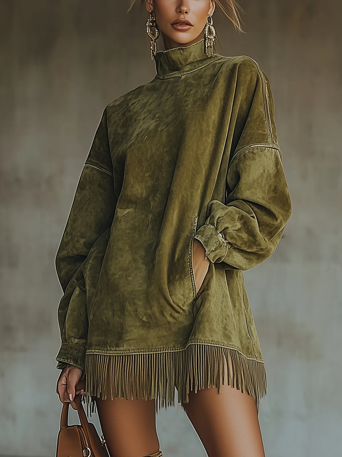 Natalia™ Suede Fringe Jurk