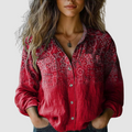 Morena™ Vintage Gedrukte Blouse