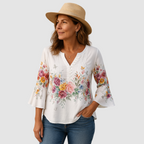 Eva™ Tijdloze ademende bloemenblouse