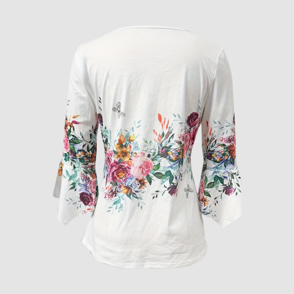 Eva™ Tijdloze ademende bloemenblouse