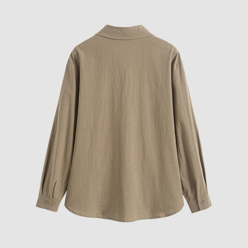 Noemi™ Zachte klassieke pocket blouse