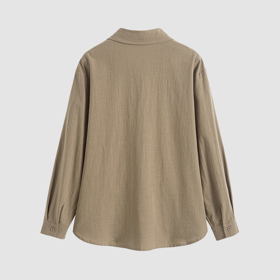 Noemi™ Zachte klassieke pocket blouse