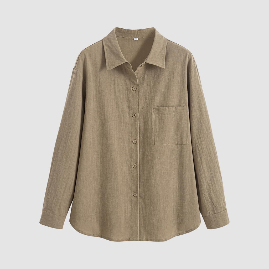 Noemi™ Zachte klassieke pocket blouse