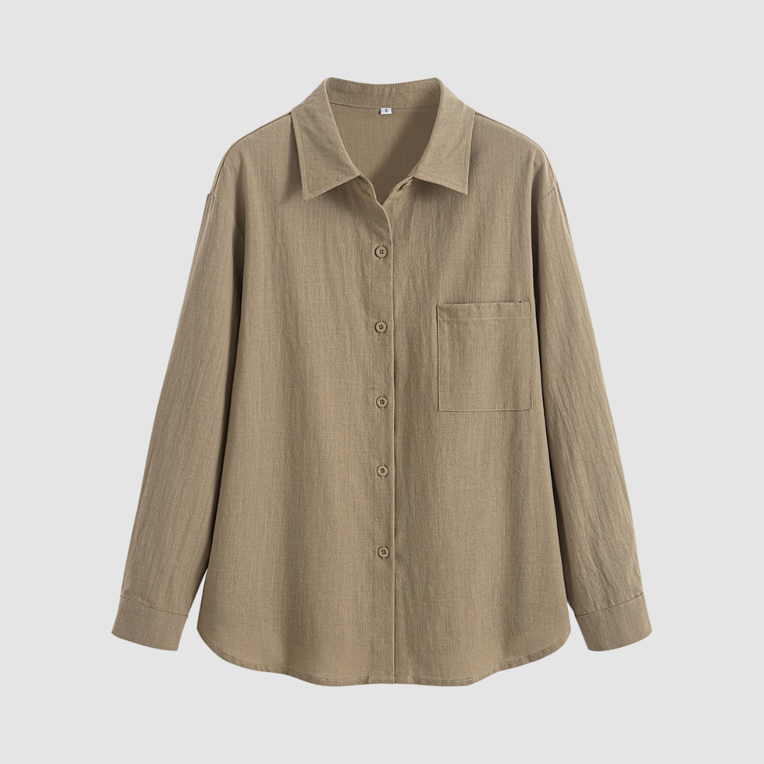 Noemi™ Zachte klassieke pocket blouse
