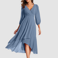 Mia™ Elegante V-hals Lange Jurk