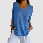 Camille™ Brei V-Hals Top