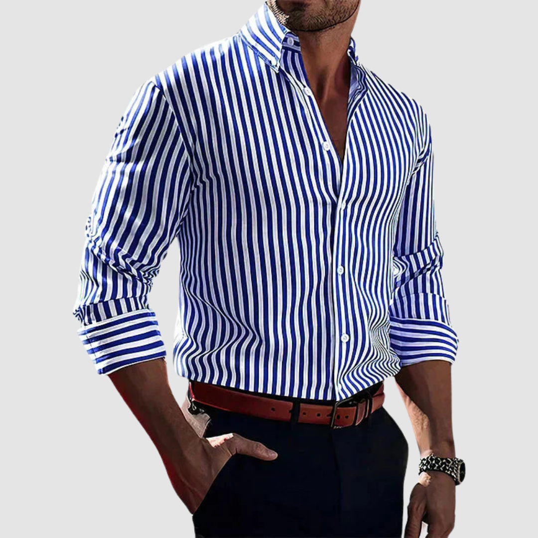 Nate™ Elegante Gestreepte Overhemd