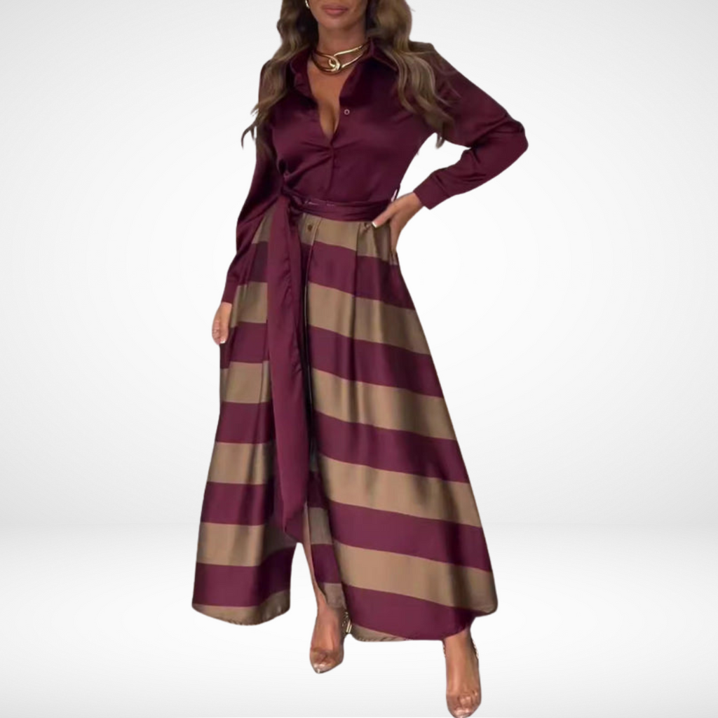 Yasmine™ Gestreepte Maxi Jurk