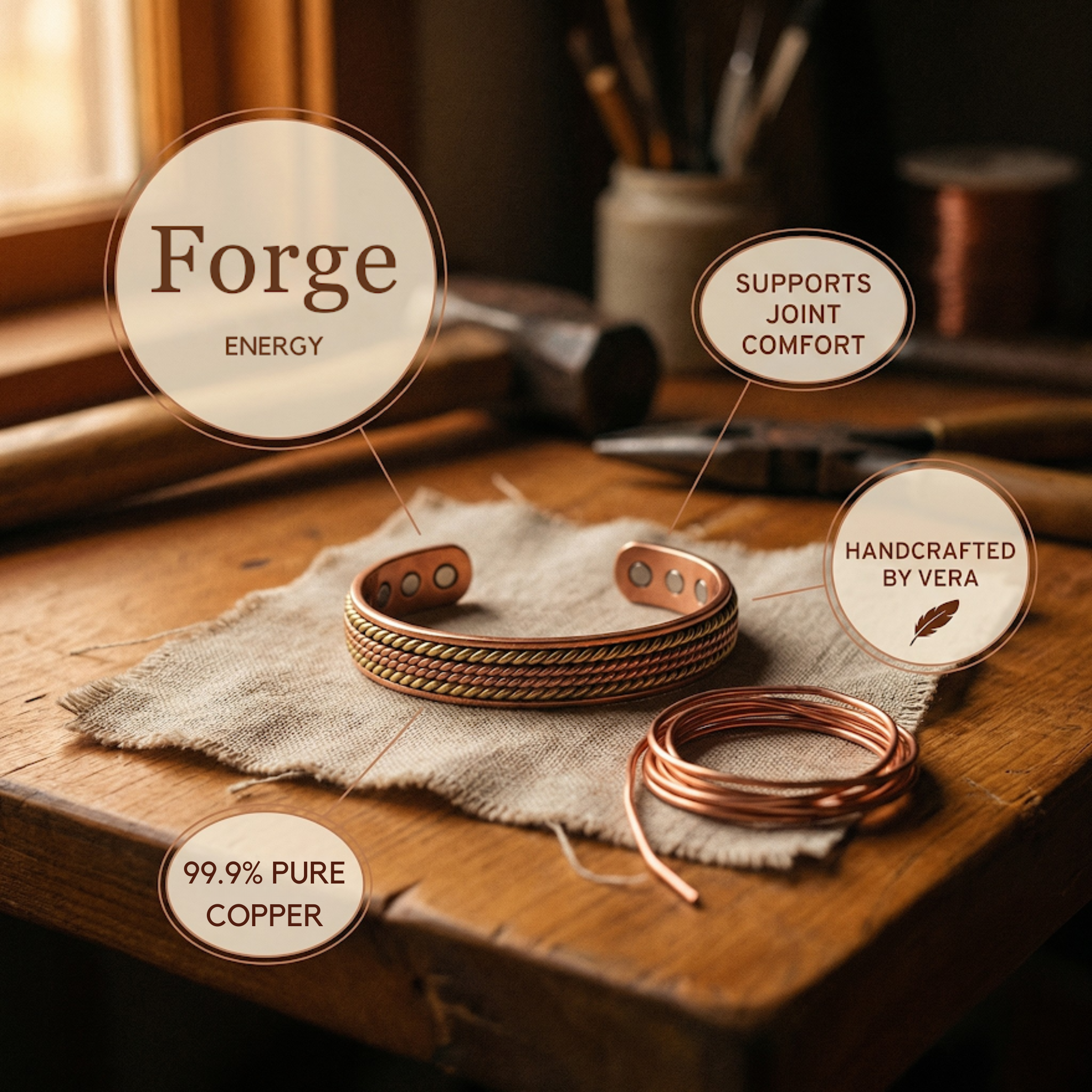 Vera’s Forge Koperen Armband