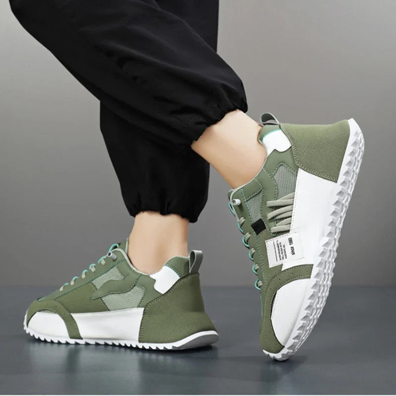 Sneakers Giuliano | Patchwork Multicolor in Suède en Leer