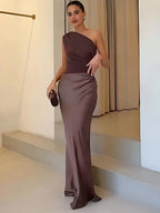 Seana™ Eén-Schouder Maxi Jurk