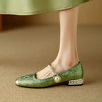 Cecile | Vintage Gevlochten Parelschoenen