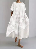 Amanda | Elegante Ronde Hals Losse Jurk