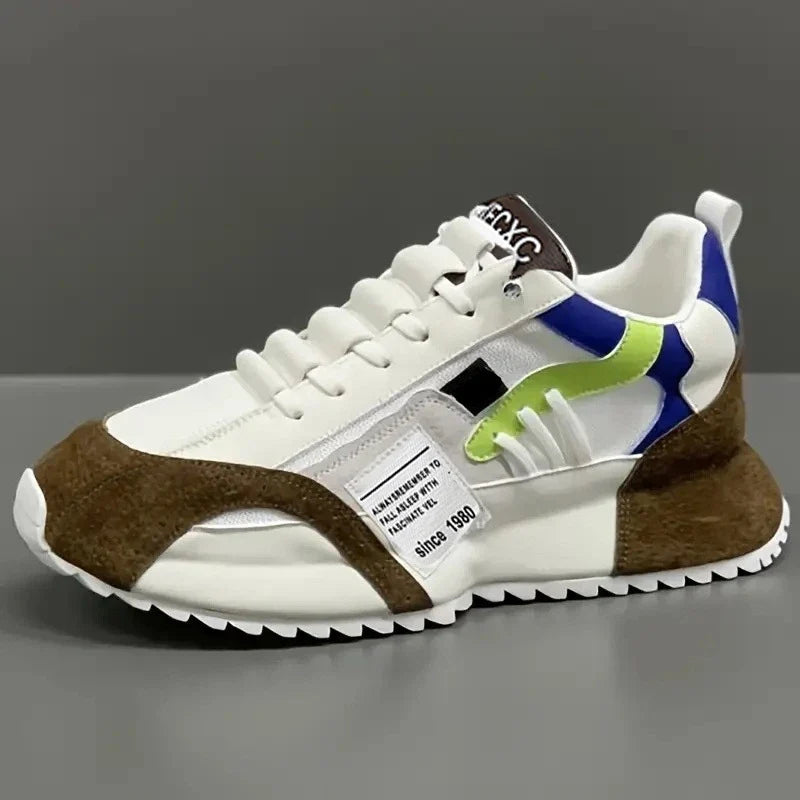 Sneakers Giuliano | Patchwork Multicolor in Suède en Leer