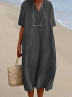 SILVANA | RELAXED TEXTURED MAXI JURK