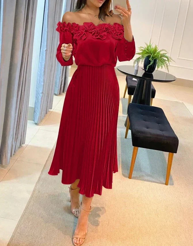 Delissa™ Off-Shoulder Maxi Jurk