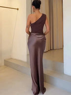 Seana™ Eén-Schouder Maxi Jurk
